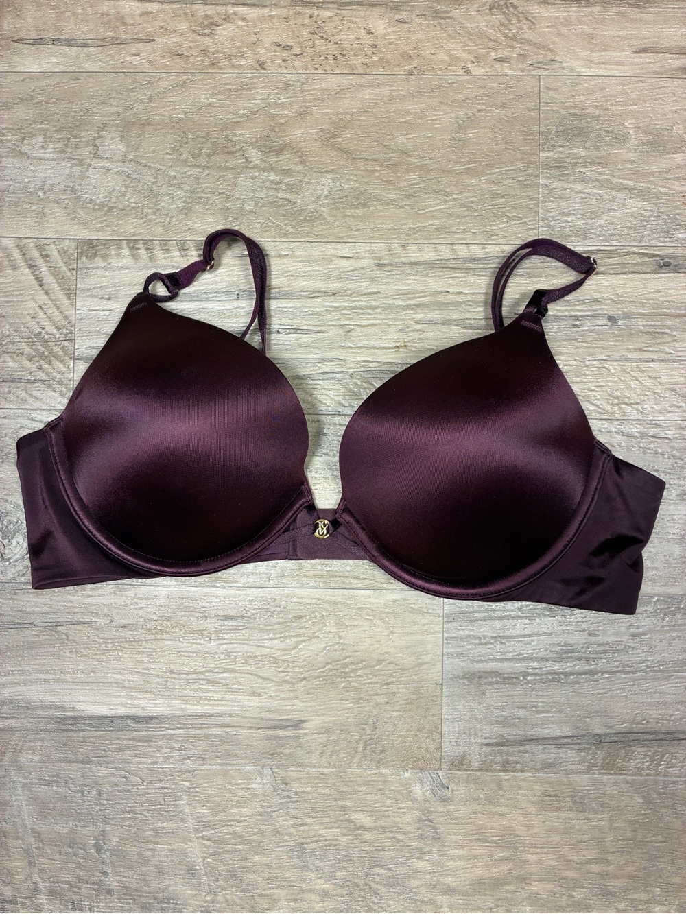 Victoria Secret Satin Bombshell Plunge Bra Add 2 Cups
